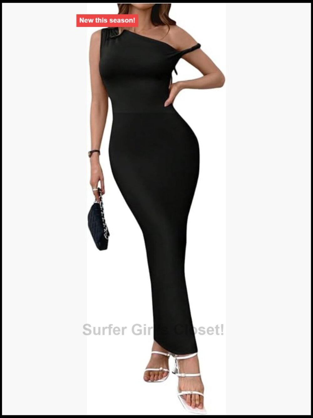 Milumia Women's One Shoulder Formal Long Dress Asymmetrical Sleeveless Bodycon